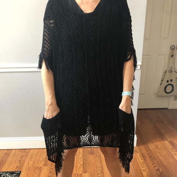 BCBG Mazaria crochet cape - Picture 4 of 9